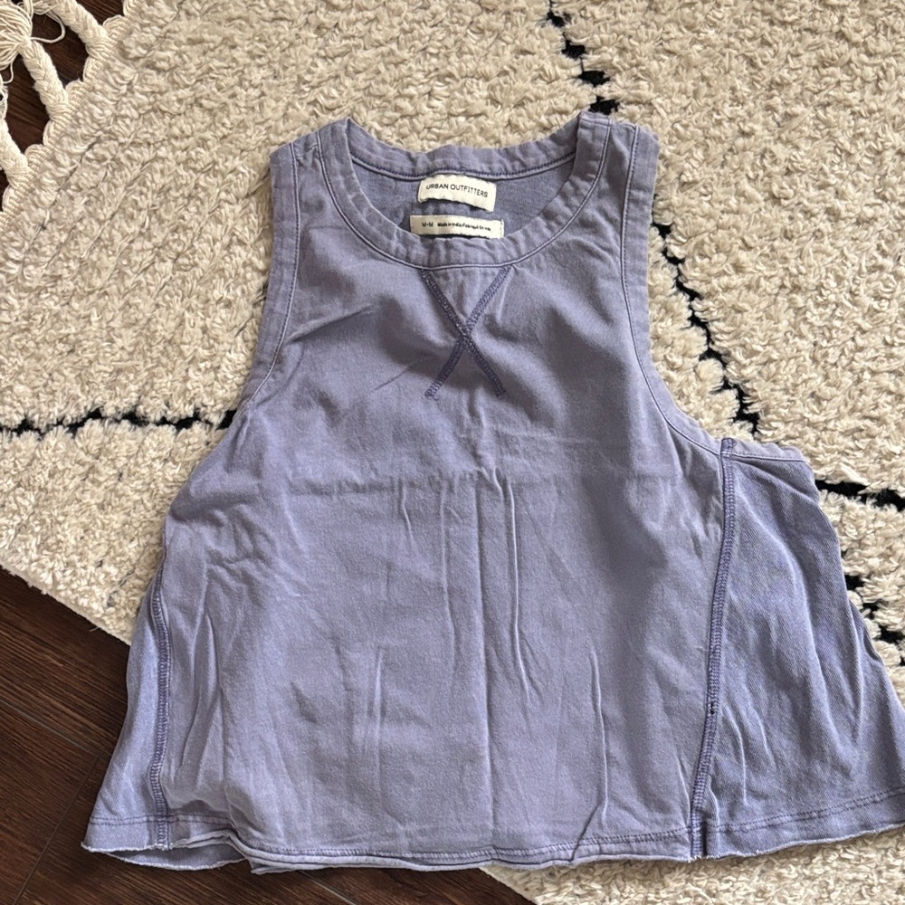 Urban Outfitters Lavender Cropped Muscle Tee